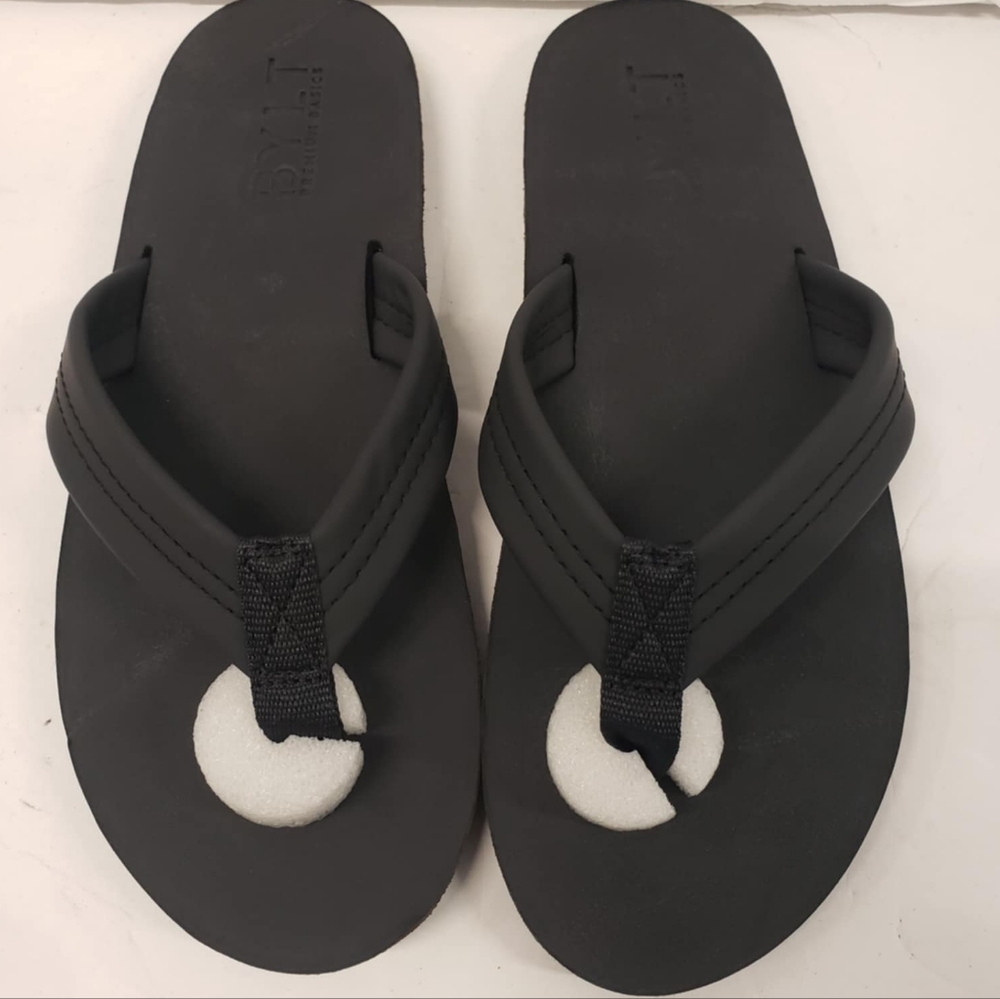 BYLT premium‎ basics Black flip flops size 10 New